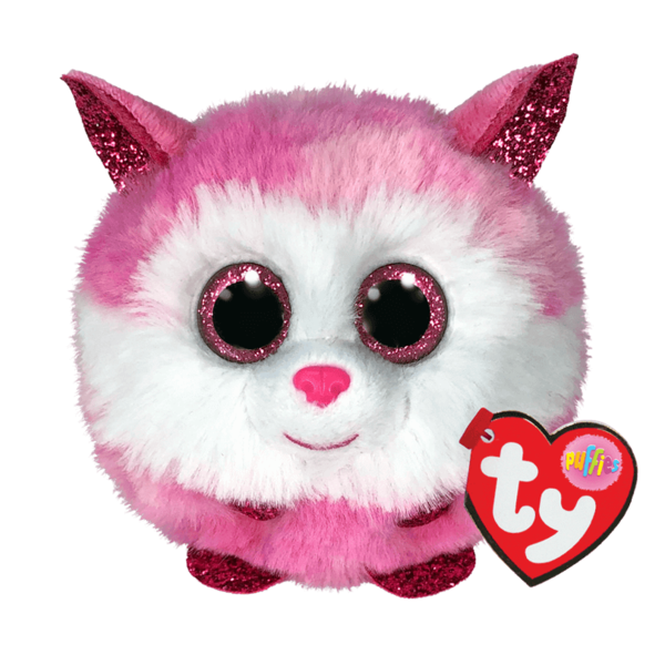 Princess Beanie Puffies TY Pink Husky